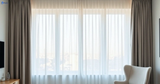 Freshly steam cleaned curtains in robina QLD